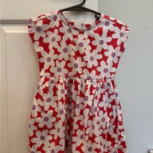 Primary Red and White Pleated Sundress